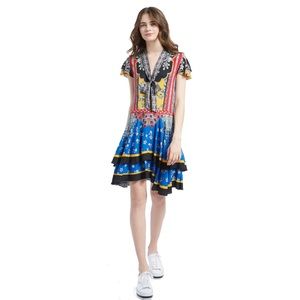 Alice+Olivia Moore Flutter Sleeve Dress XS